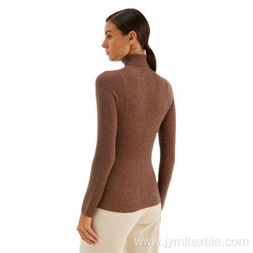 Ladies Fashion Custom Knitted Turtleneck Sweater